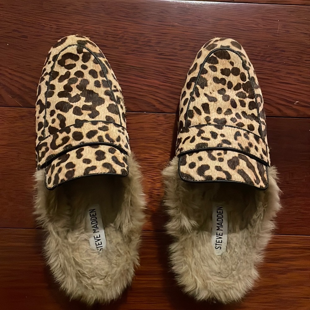 Steve Madden fur mules
